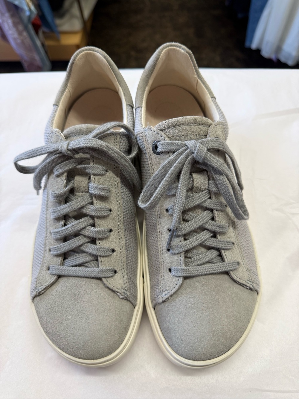 Birkenstock Bend Low Whale Gray Canvas Suede Sneakers Women’s 37 US 6